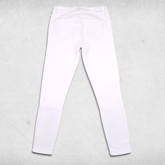 Paige Verdugo Ankle Jeans Women’s 26 White Wash Skinny Stretch Embroidered Denim - Picture 2 of 12